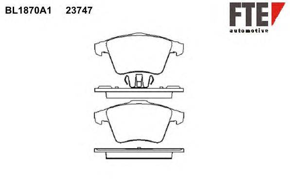 Комплект тормозных колодок, дисковый тормоз FTE 23749