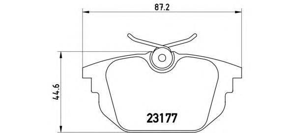 Комплект тормозных колодок, дисковый тормоз BREMBO P23026