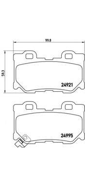 Комплект тормозных колодок, дисковый тормоз BREMBO P 56 085