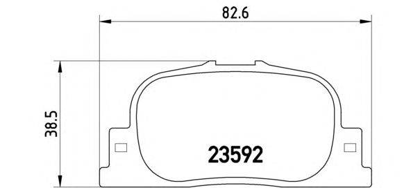 Комплект тормозных колодок, дисковый тормоз BREMBO P83063