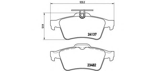 Комплект тормозных колодок, дисковый тормоз BREMBO P 86 025