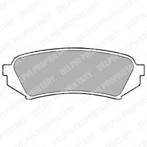 Комплект тормозных колодок, дисковый тормоз DELPHI LP1438