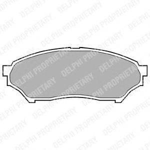 Комплект тормозных колодок, дисковый тормоз DELPHI 23487