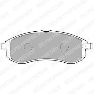 Комплект тормозных колодок, дисковый тормоз DELPHI LP1808