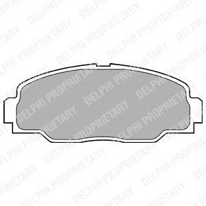 Комплект тормозных колодок, дисковый тормоз DELPHI LP988
