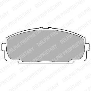 Комплект тормозных колодок, дисковый тормоз DELPHI 21468
