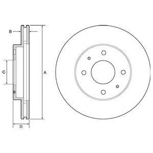 Тормозной диск DELPHI BG4537
