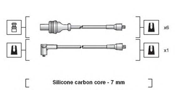 Комплект проводов зажигания MAGNETI MARELLI 941318111011