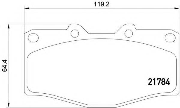 Комплект тормозных колодок, дисковый тормоз HELLA 8DB 355 016-251