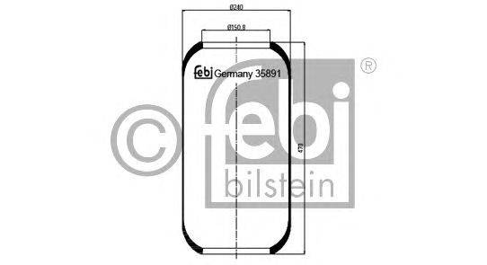 Кожух пневматической рессоры FEBI BILSTEIN 35891