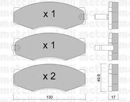 Комплект тормозных колодок, дисковый тормоз METELLI 22-0066-1