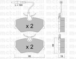 Комплект тормозных колодок, дисковый тормоз METELLI 22-0099-0
