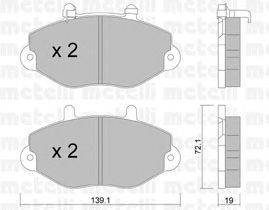 Комплект тормозных колодок, дисковый тормоз METELLI 2201951