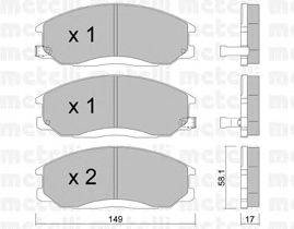 Комплект тормозных колодок, дисковый тормоз METELLI 22-0364-0