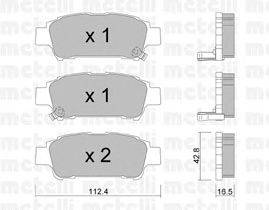 Комплект тормозных колодок, дисковый тормоз METELLI 22-0428-0