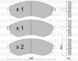 Комплект тормозных колодок, дисковый тормоз METELLI 22-0517-0
