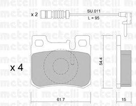 Комплект тормозных колодок, дисковый тормоз METELLI 22-0566-0K