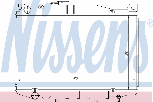 Радиатор, охлаждение двигателя NISSENS 64821