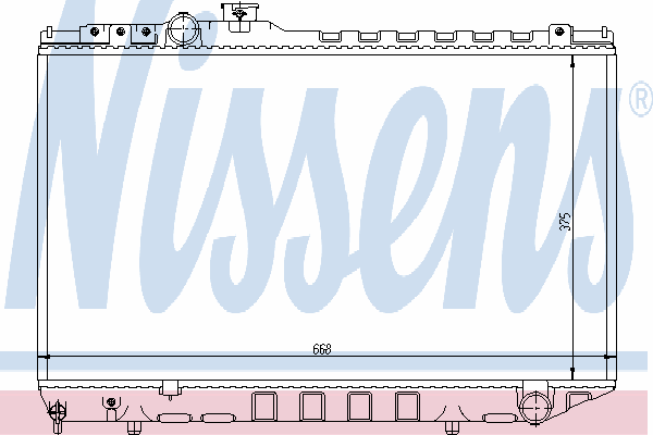 Радиатор, охлаждение двигателя NISSENS 64729