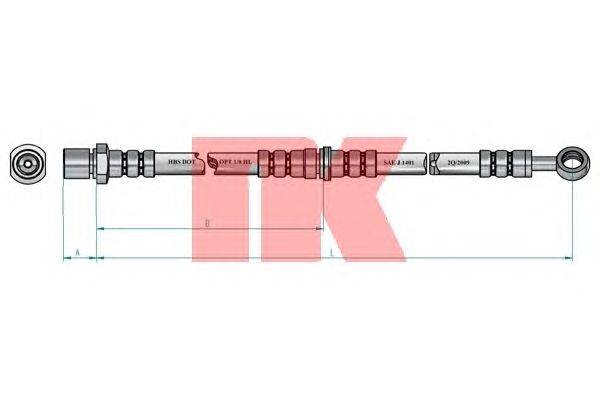 Тормозной шланг NK 854405