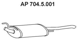 Глушитель выхлопных газов конечный TESH 230497