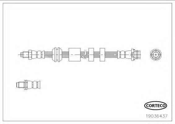 Тормозной шланг CORTECO 19036437