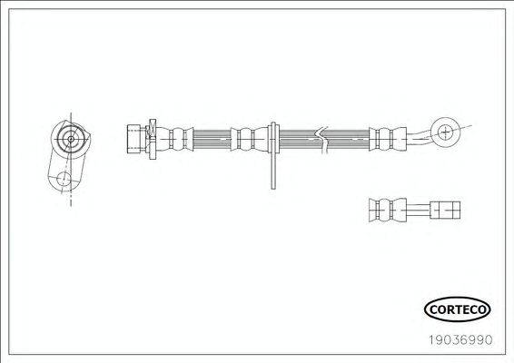 Тормозной шланг CORTECO 19036990