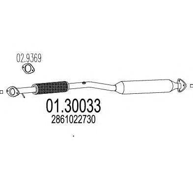 Предглушитель выхлопных газов MTS 01.30033