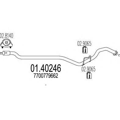 Труба выхлопного газа MTS 01.40246