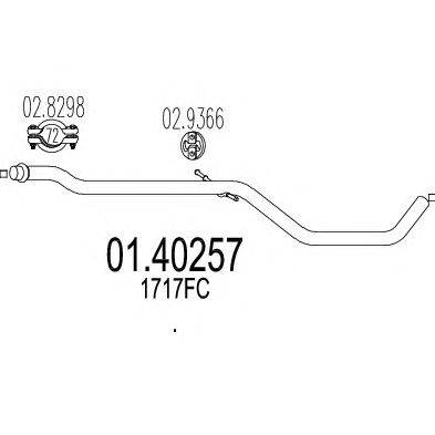 Труба выхлопного газа MTS 01.40257