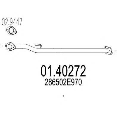 Труба выхлопного газа MTS 01.40272