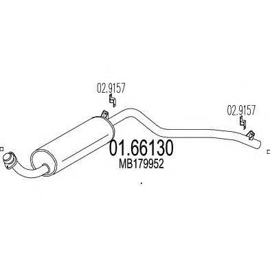 Глушитель выхлопных газов конечный MTS 01.66130