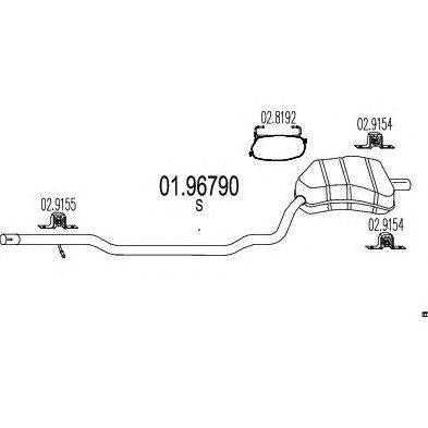 Глушитель выхлопных газов конечный MTS 01.96790