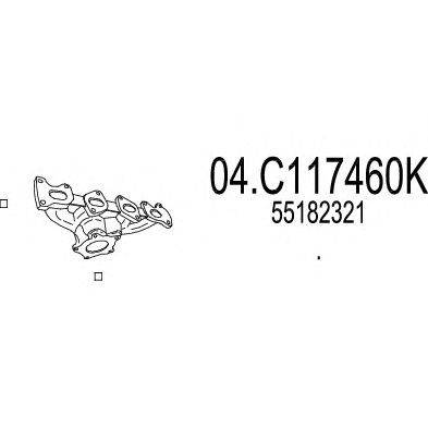 Труба выхлопного газа MTS 04.C117460K