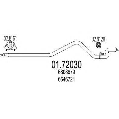 Труба выхлопного газа MTS 01.72030