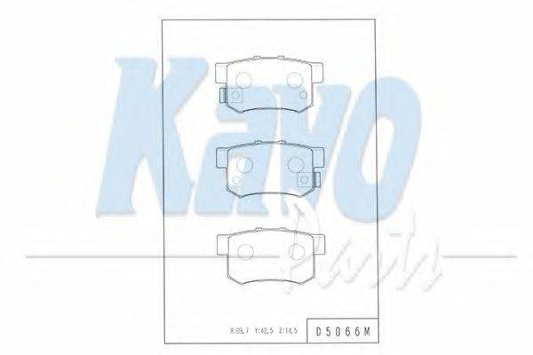 Комплект тормозных колодок, дисковый тормоз KAVO PARTS BP-2032