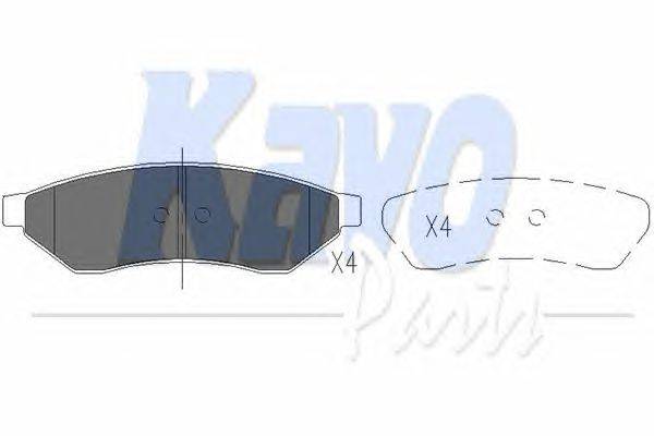 Комплект тормозных колодок, дисковый тормоз KAVO PARTS KBP1015