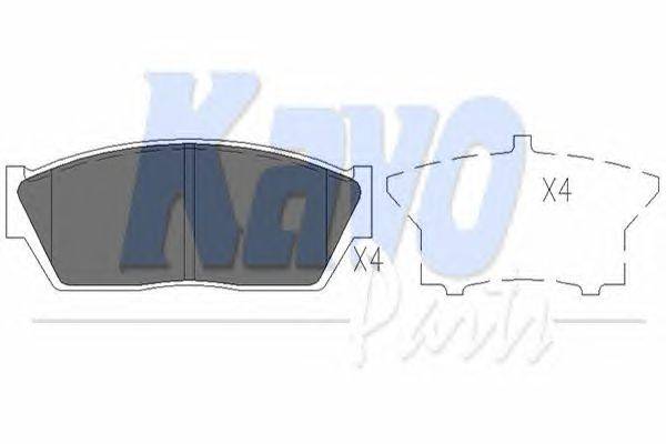 Комплект тормозных колодок, дисковый тормоз KAVO PARTS KBP-2017