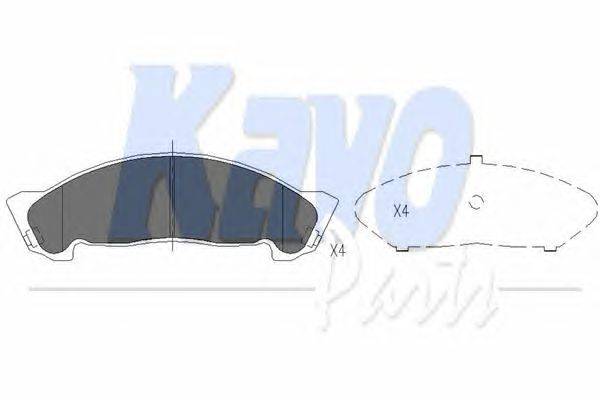 Комплект тормозных колодок, дисковый тормоз KAVO PARTS KBP-3508