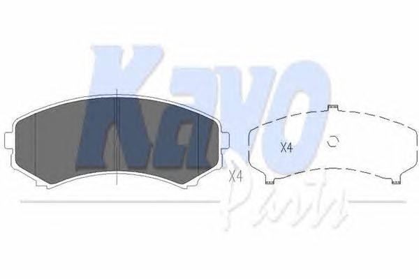 Комплект тормозных колодок, дисковый тормоз KAVO PARTS KBP-4504