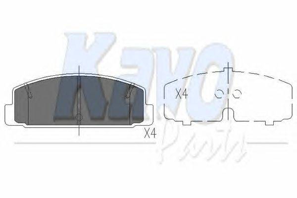 Комплект тормозных колодок, дисковый тормоз KAVO PARTS KBP-4506