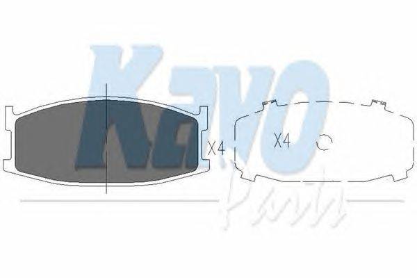 Комплект тормозных колодок, дисковый тормоз KAVO PARTS KBP-4548
