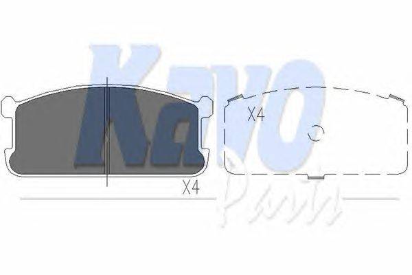 Комплект тормозных колодок, дисковый тормоз KAVO PARTS KBP-5521