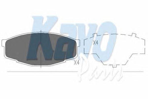 Комплект тормозных колодок, дисковый тормоз KAVO PARTS KBP-9032