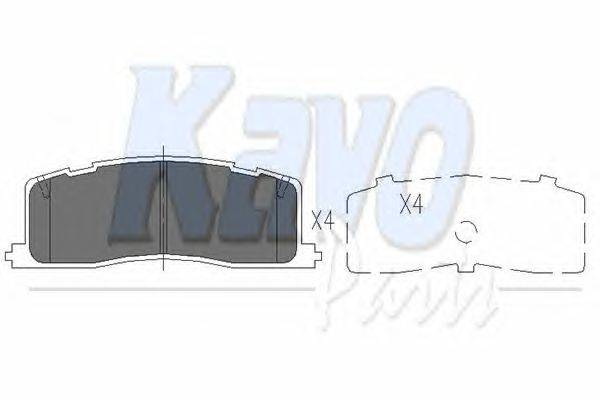 Комплект тормозных колодок, дисковый тормоз KAVO PARTS KBP-9059