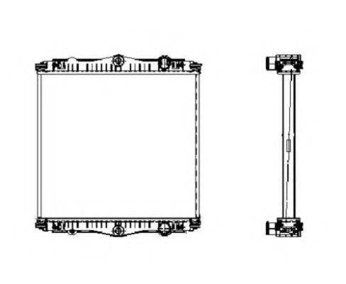 Радиатор, охлаждение двигателя NRF 509569