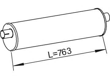 Средний глушитель выхлопных газов DINEX 28336