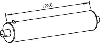 Средний / конечный глушитель ОГ DINEX 28440