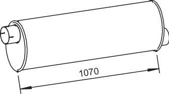 Средний / конечный глушитель ОГ DINEX 70316