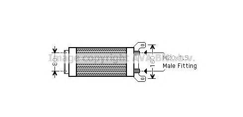 масляный радиатор, двигательное масло AVA QUALITY COOLING AU3194